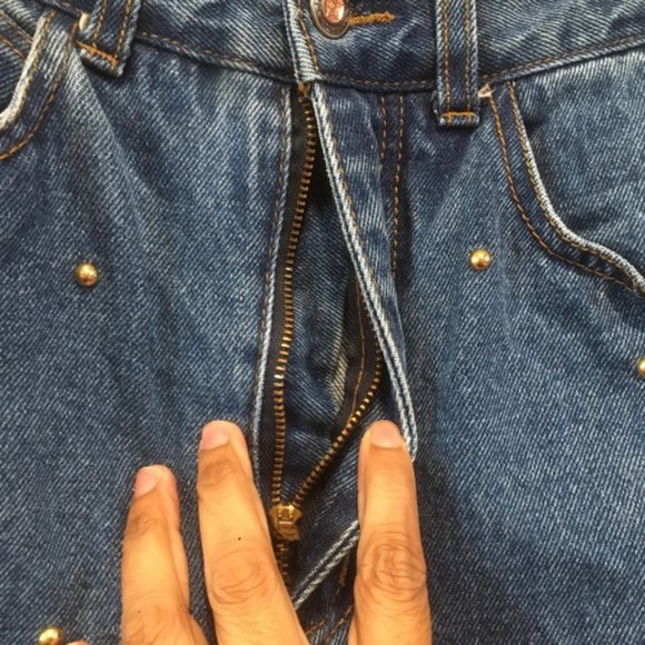 Fredericks of Hollywood Studded High Rise Jeans Size 10 - Picture 5 of 8